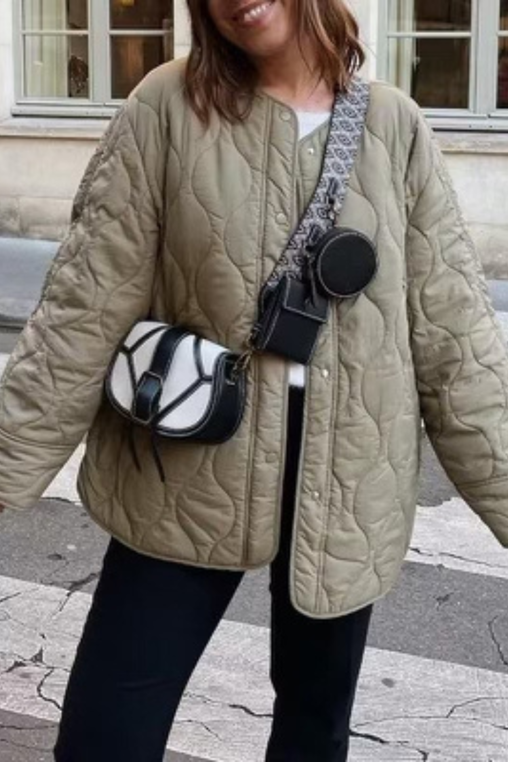 Ophelia Light Quilted Coat Olive