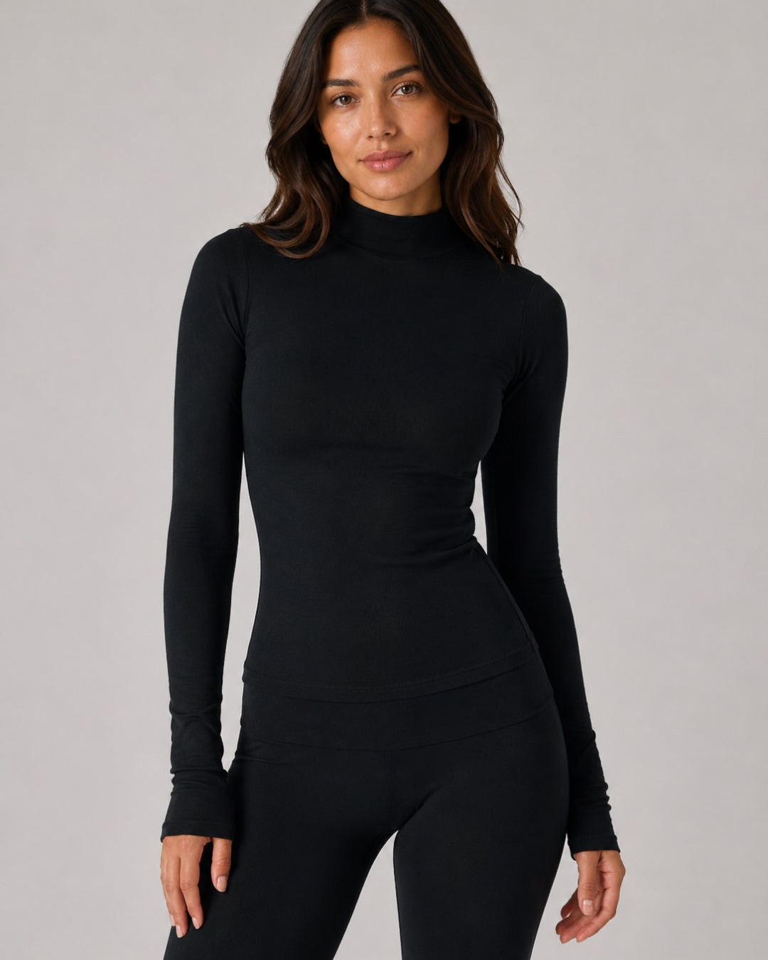 FORM Mockneck Long Sleeve Black