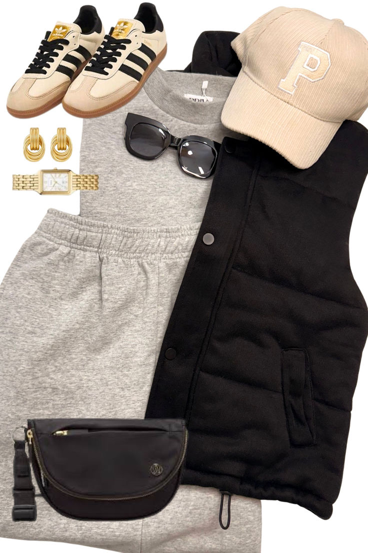 Cora Knit Puffer Vest in Black