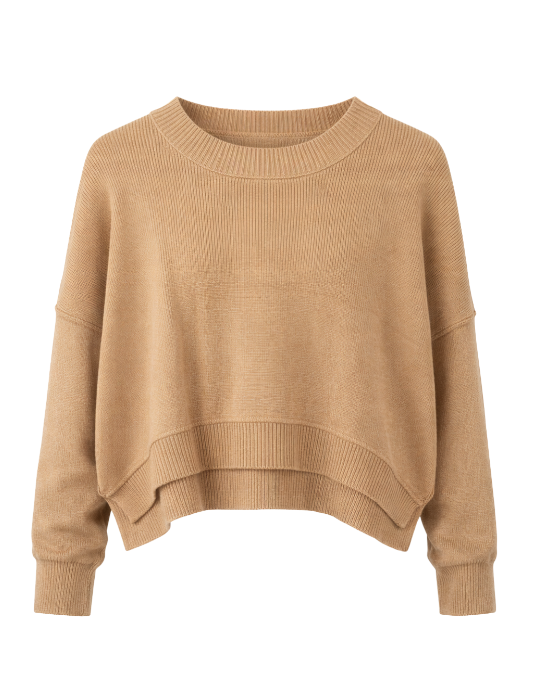 Celeste Silky Knit Sweater in Camel