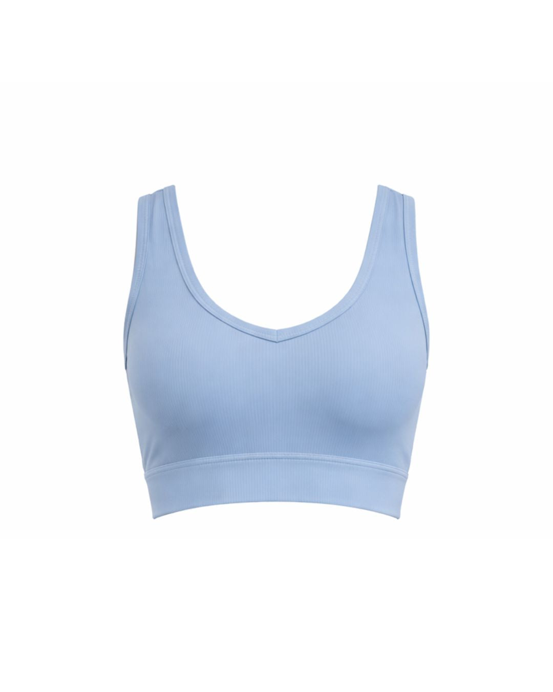 Ruthie - Athletic Ribbed Sports Bra Powder Blue