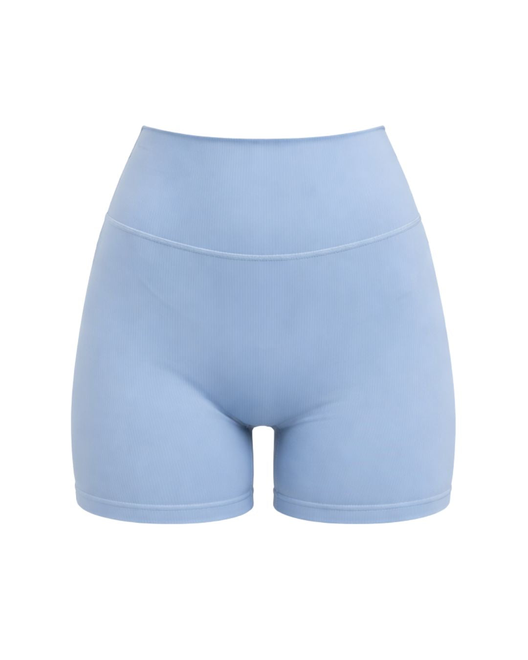 Sydnie - Athletic Ribbed Shorts Powder Blue
