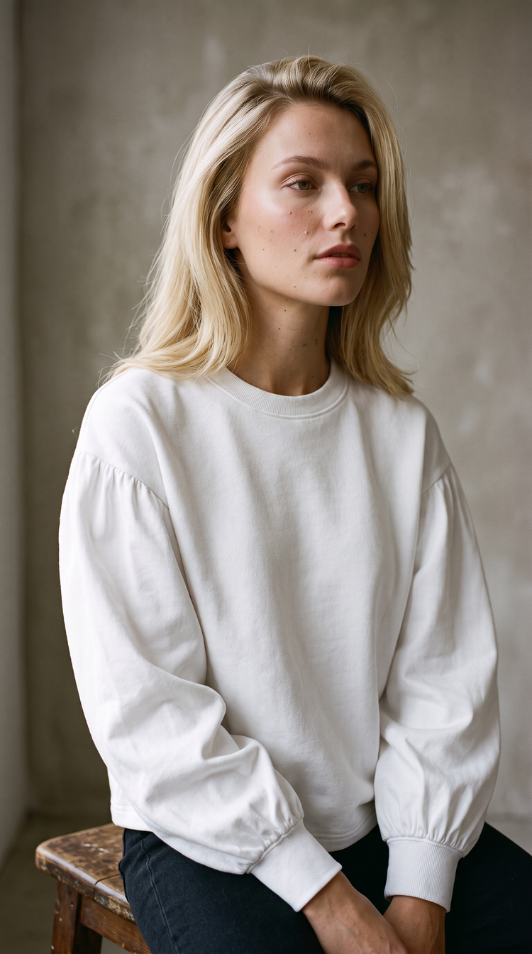 Lacelle blouse white – alternate view – PRIV the Brand