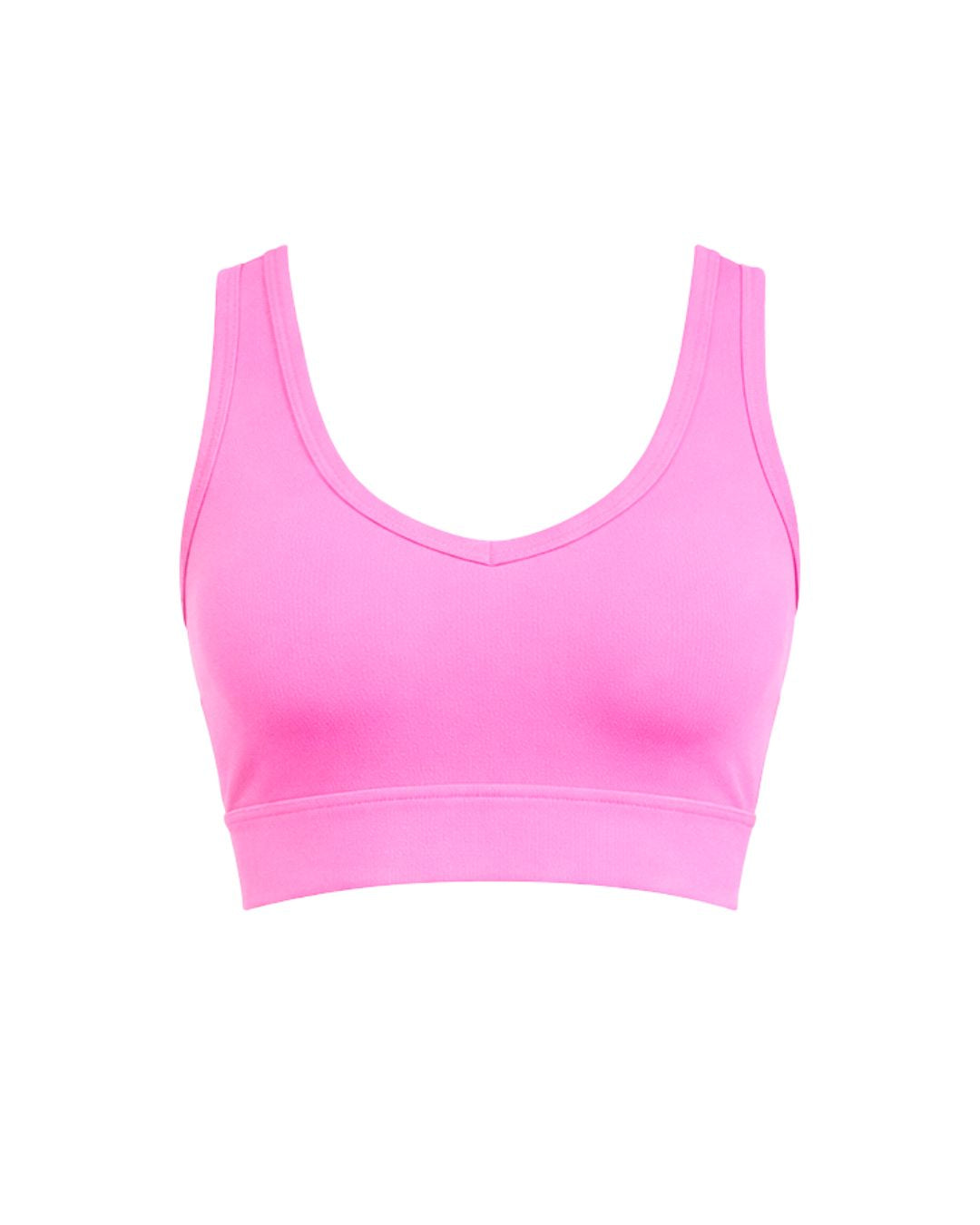 Ruthie - Athletic Ribbed Sports Bra Pink