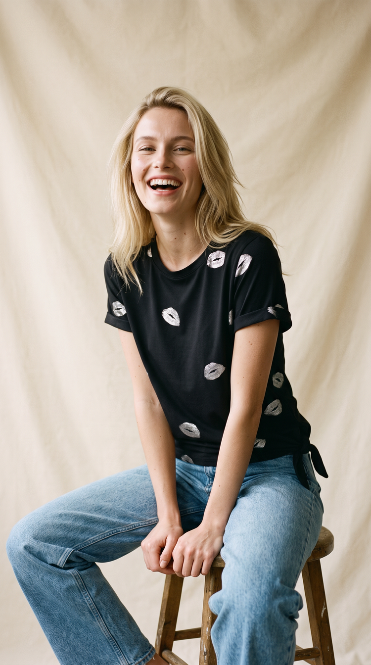 Reign Black Kisses studio campaign seated