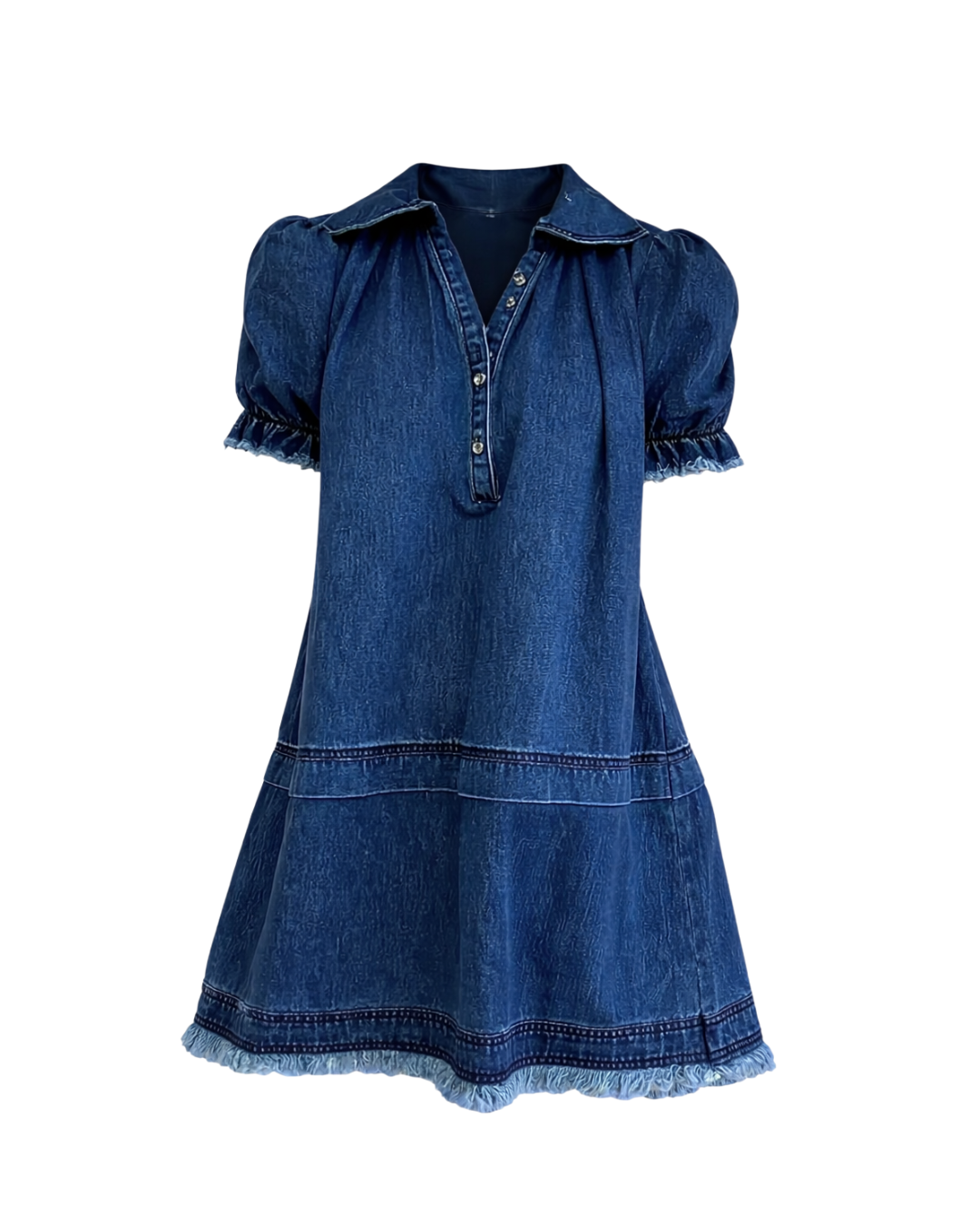 jennie denim dress Navy Blue Long Sleeve Dress | Jennie - Blackpink