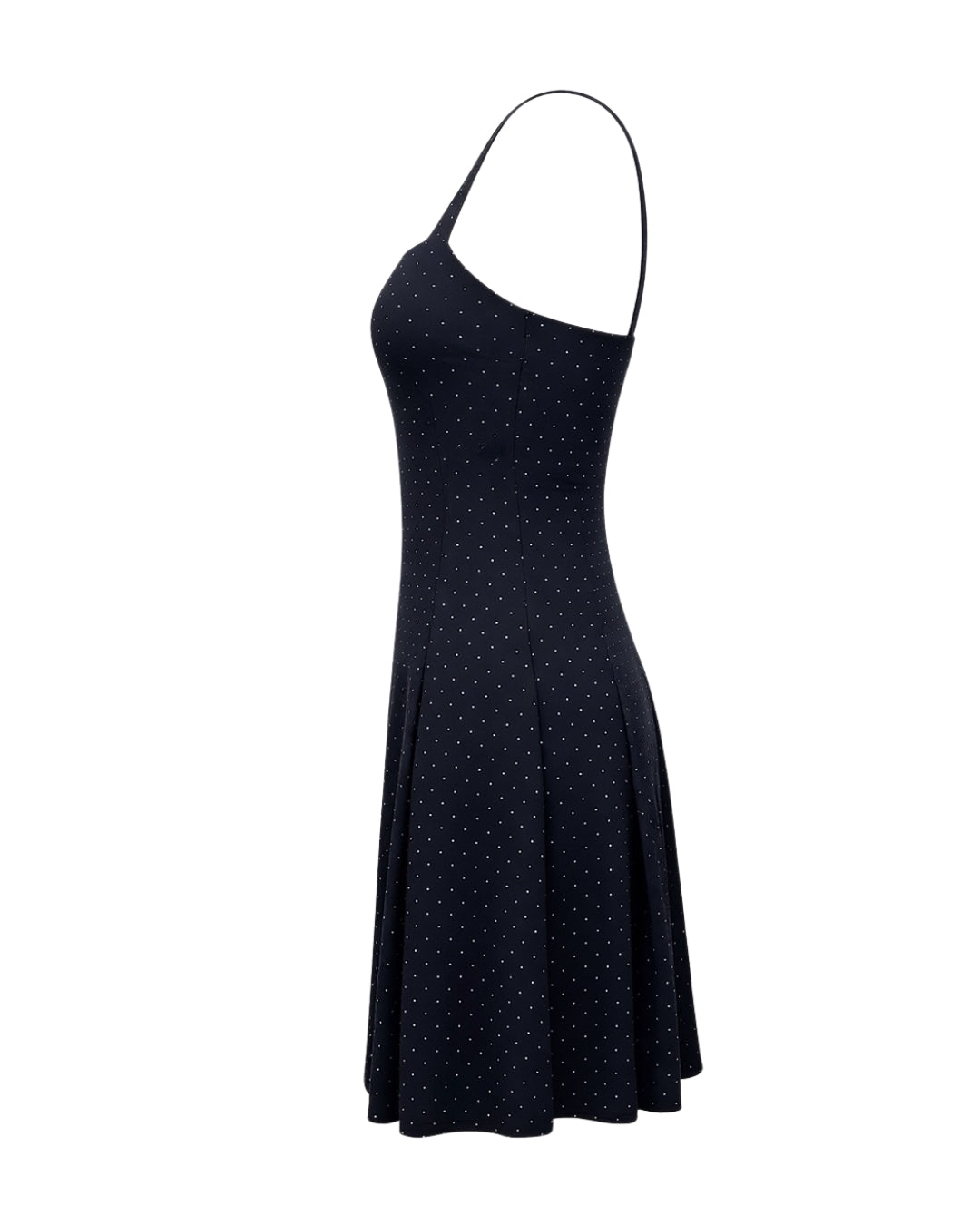 Nina – Dropped Waist Mini Cocktail Dress In Polkadots