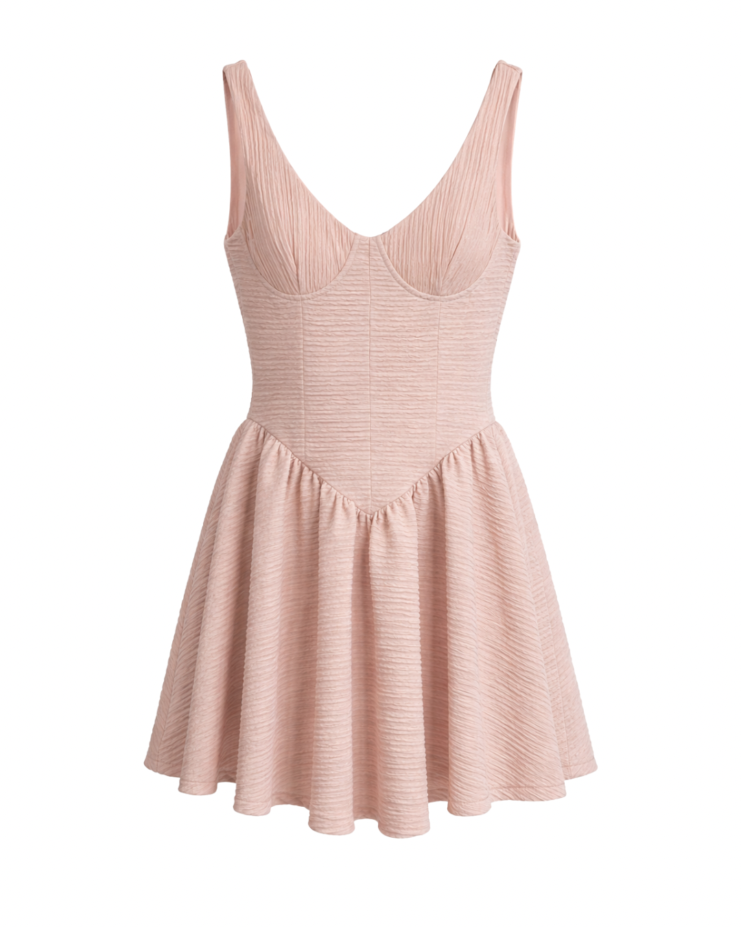 Elliot Crepe Ballerina Dress Blush
