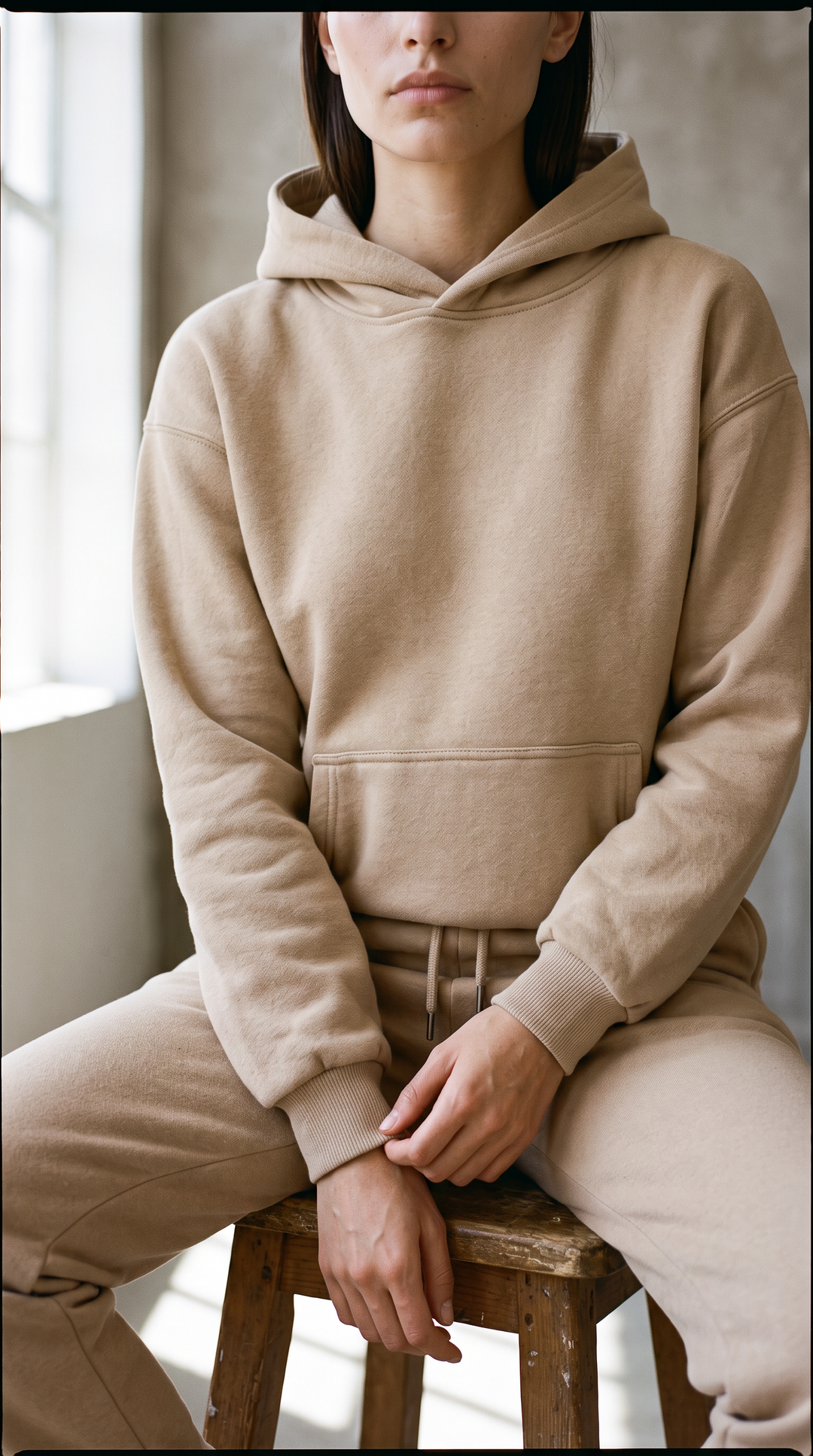 Laid Back - Soft Fleece Lounge Set 2PC In Latte