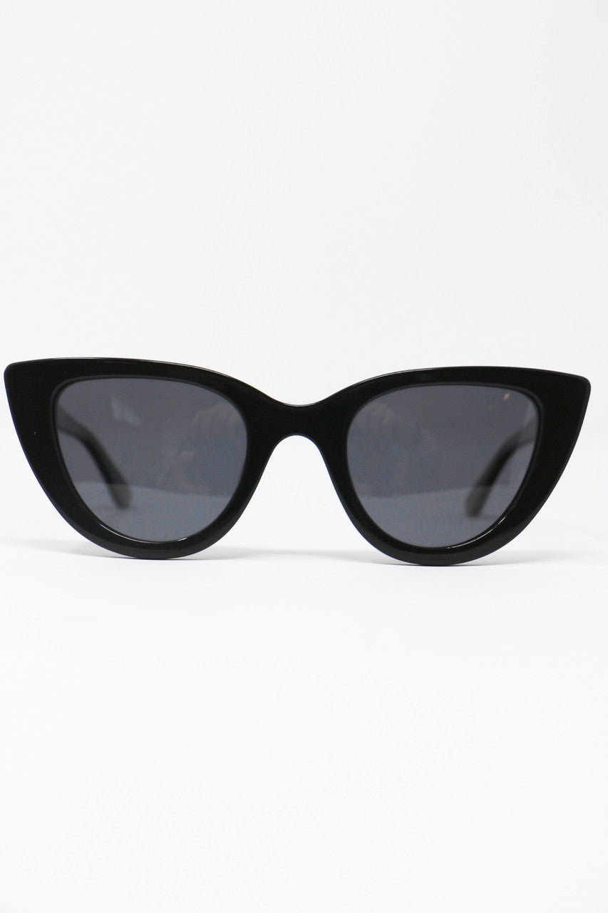 Bali Cat Eye Sunglasses in Jet Black