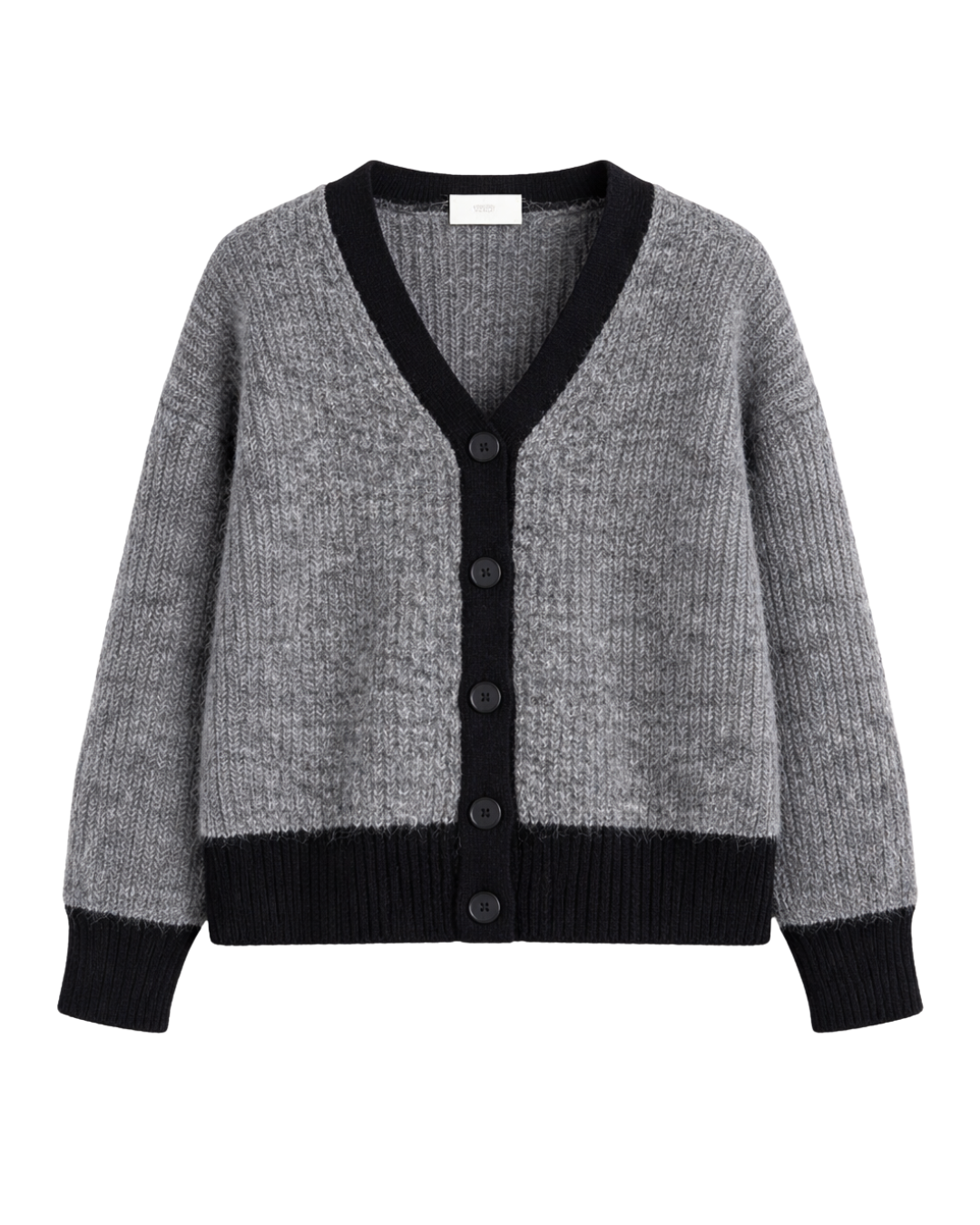 Pheobe Button Down Cardigan in Grey