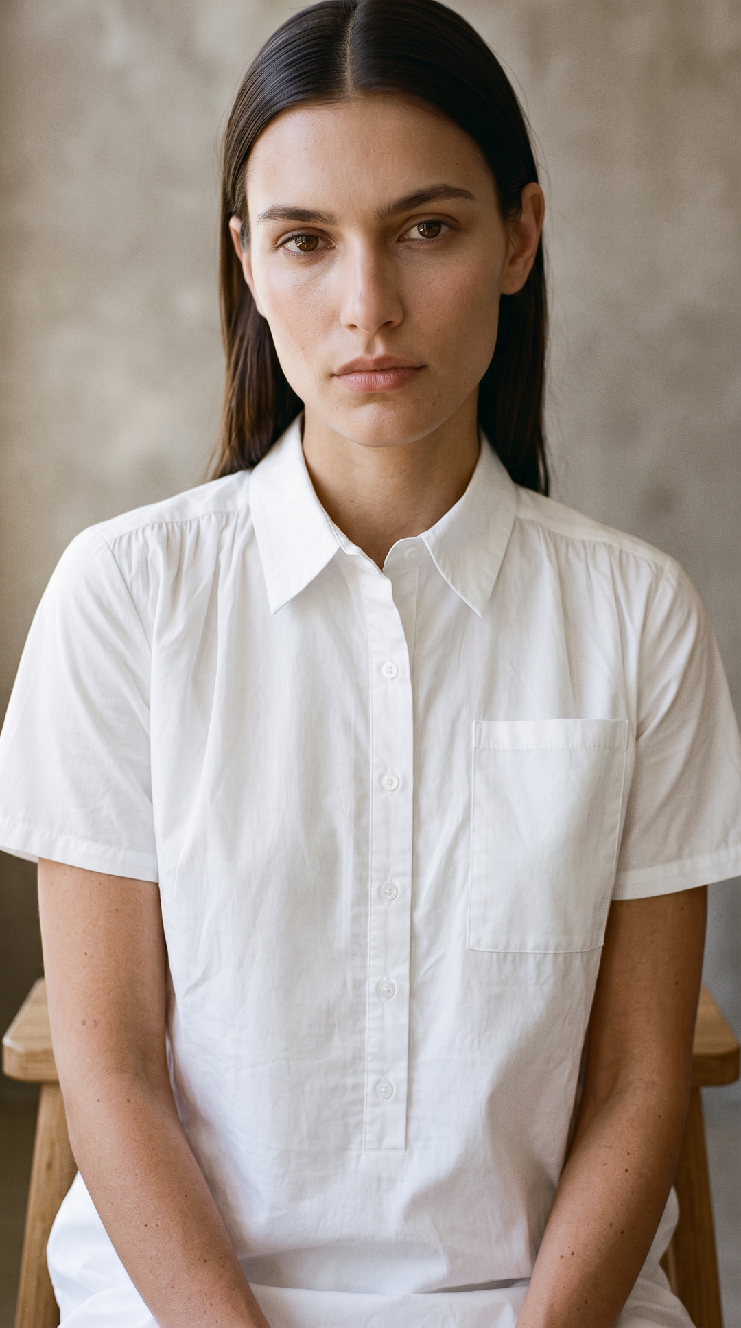 Sarah SS Shirt Dress in White