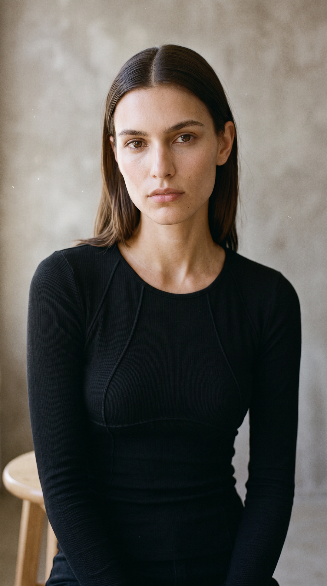 Mattie Long Sleeve Tee in Black
