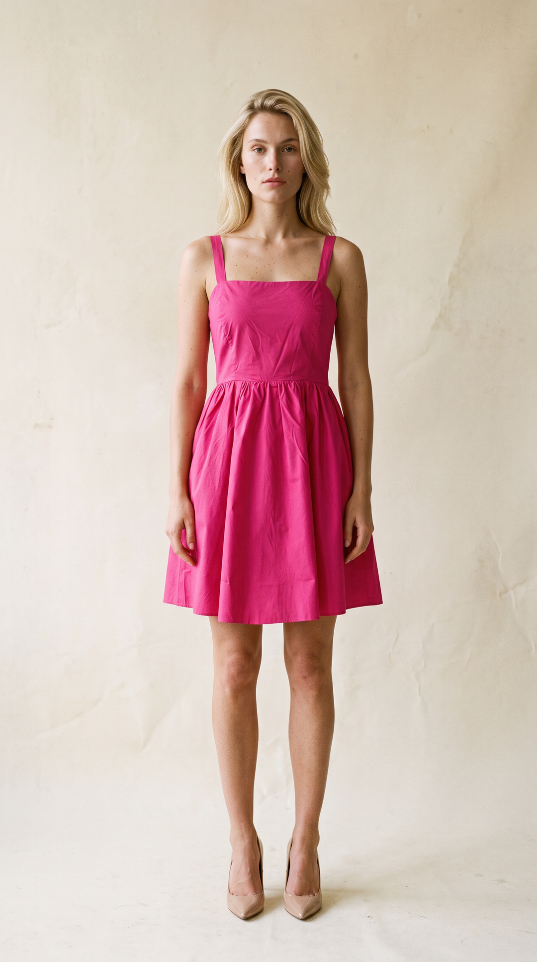 Nonnie Poplin Cocktail Dress in Pink