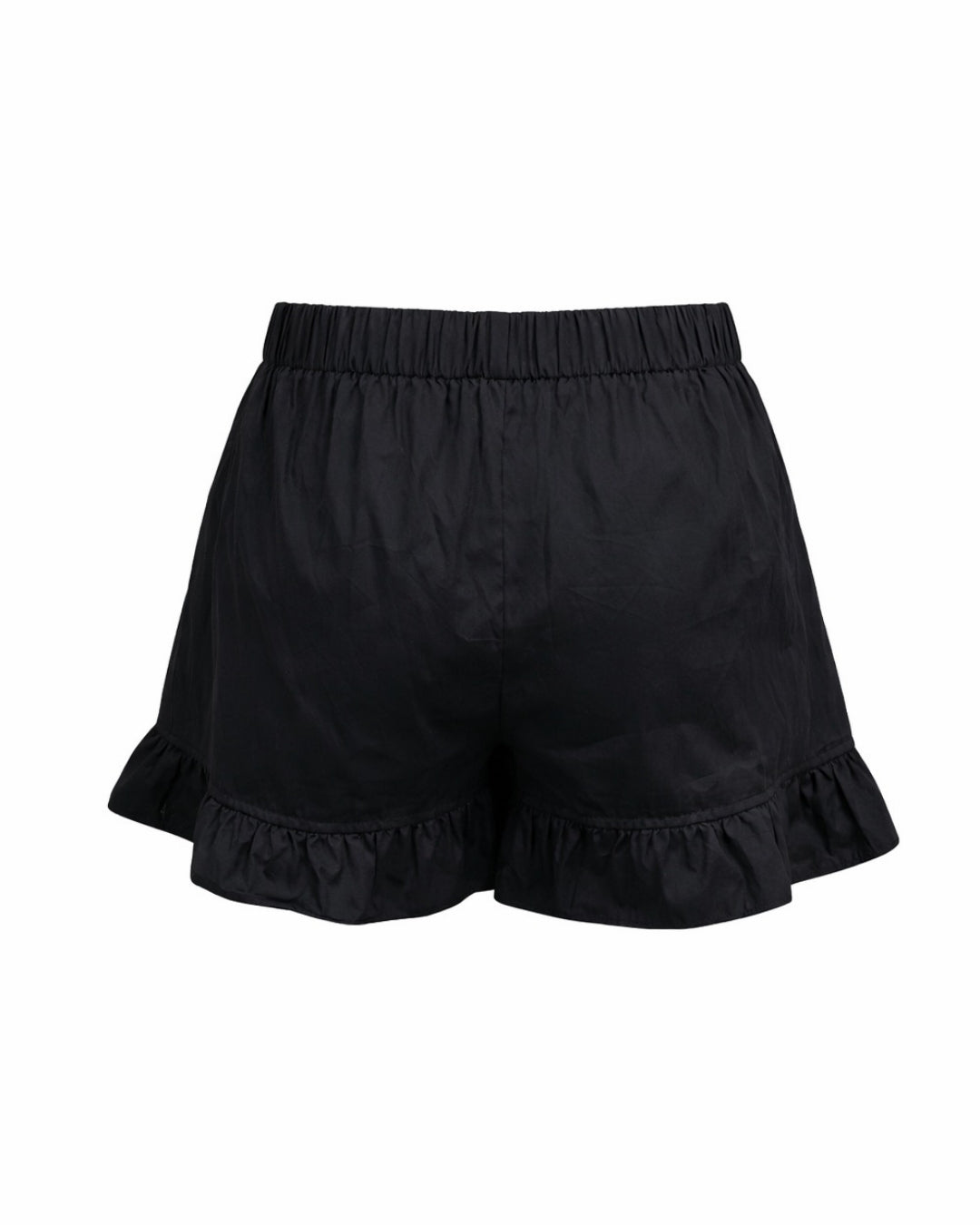 Vivi – Cotton Poplin Tie Front Short Set 2PC In Black