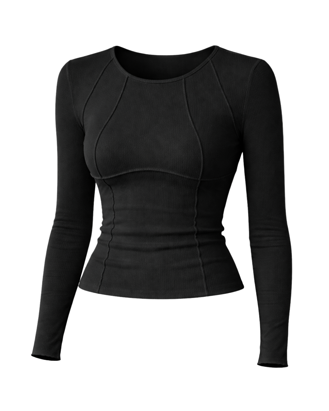 Mattie Long Sleeve Tee in Black
