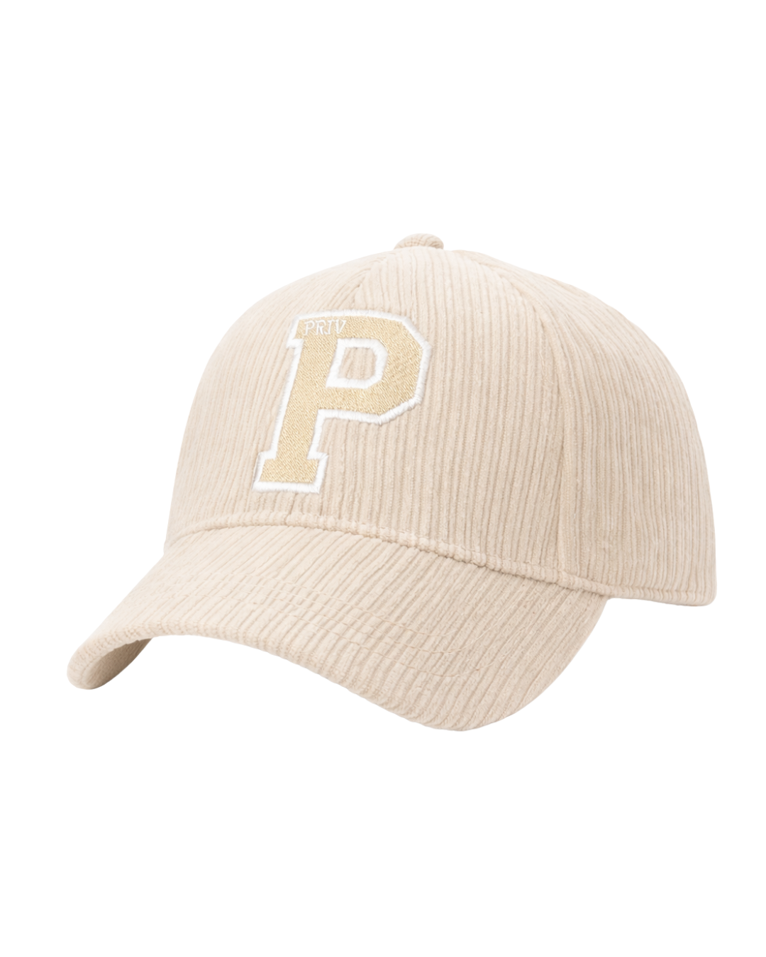 Signature PRIV Corduroy Snap Back Hat in Tan