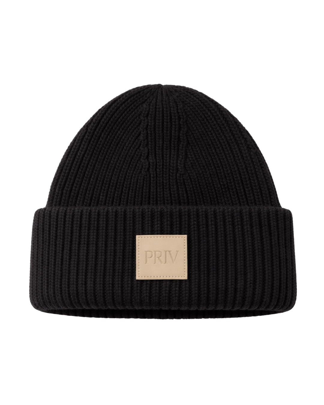PRIV Moniker Toque – Embroidered Knit Beanie Black