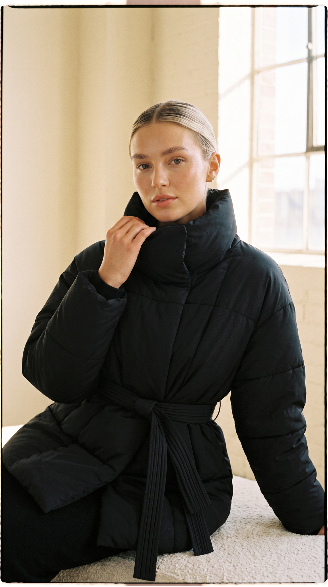 Marais Quilted Coat Black-Isabeyphotography-3