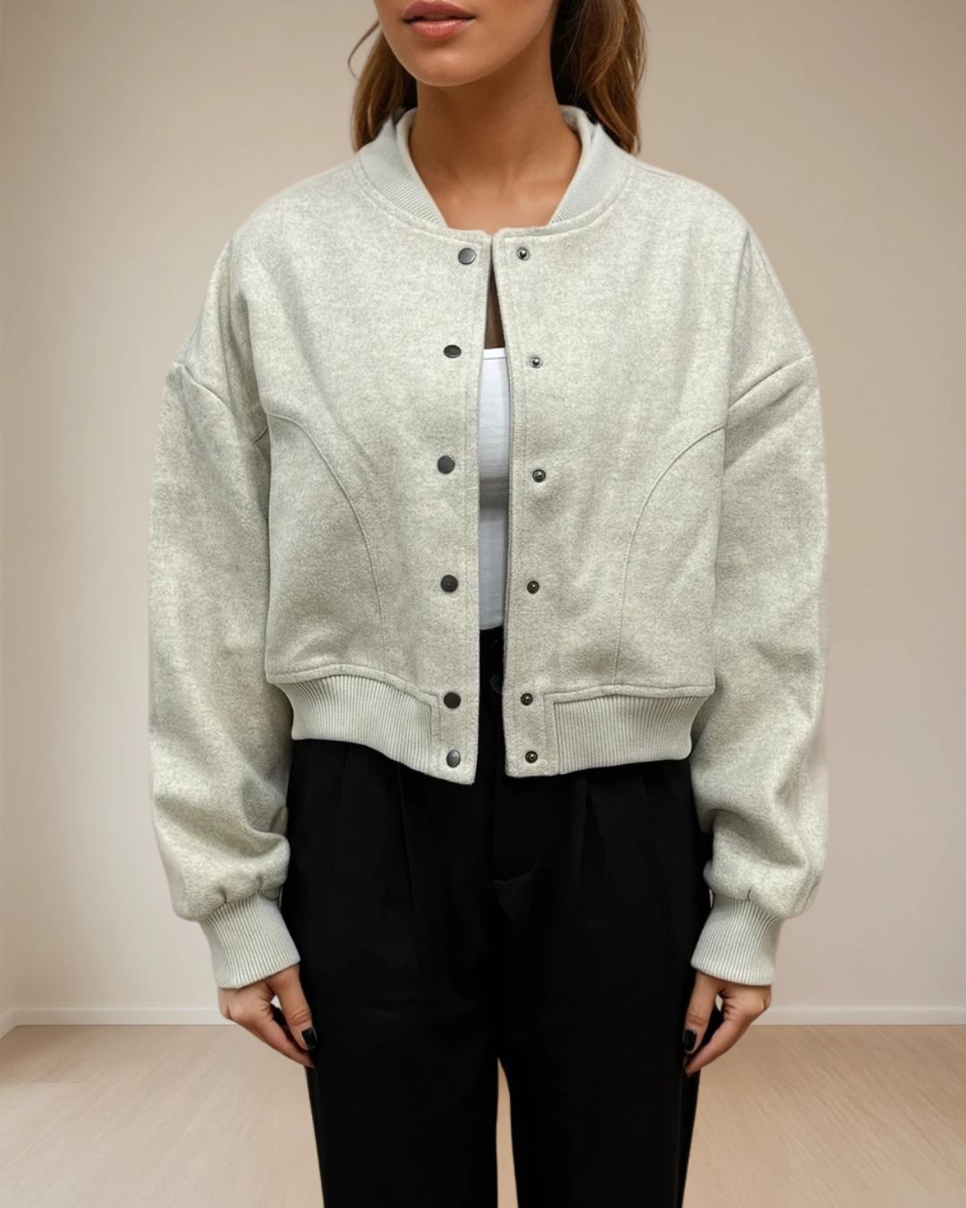 Tessa Bomber Soft Grey