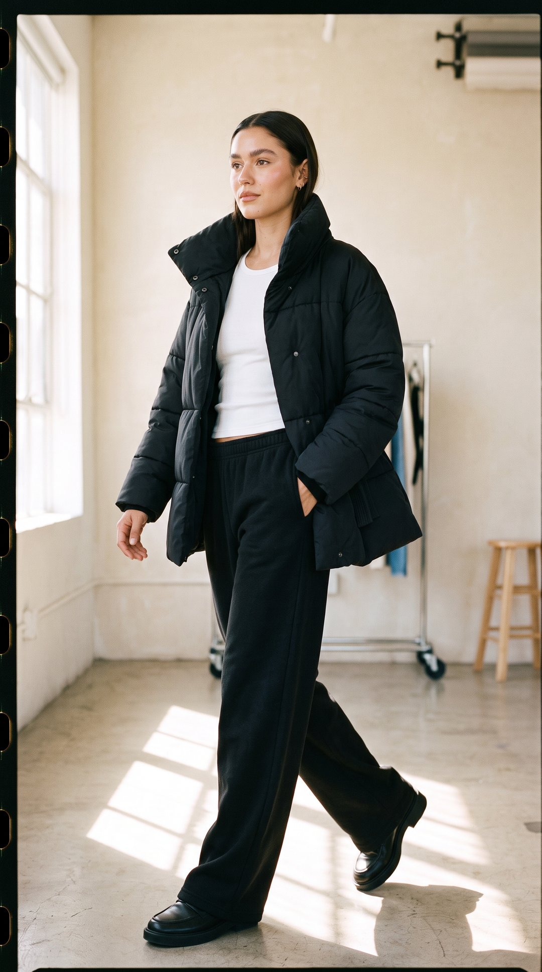 Marais Quilted Coat Black-Isabeyphotography-2