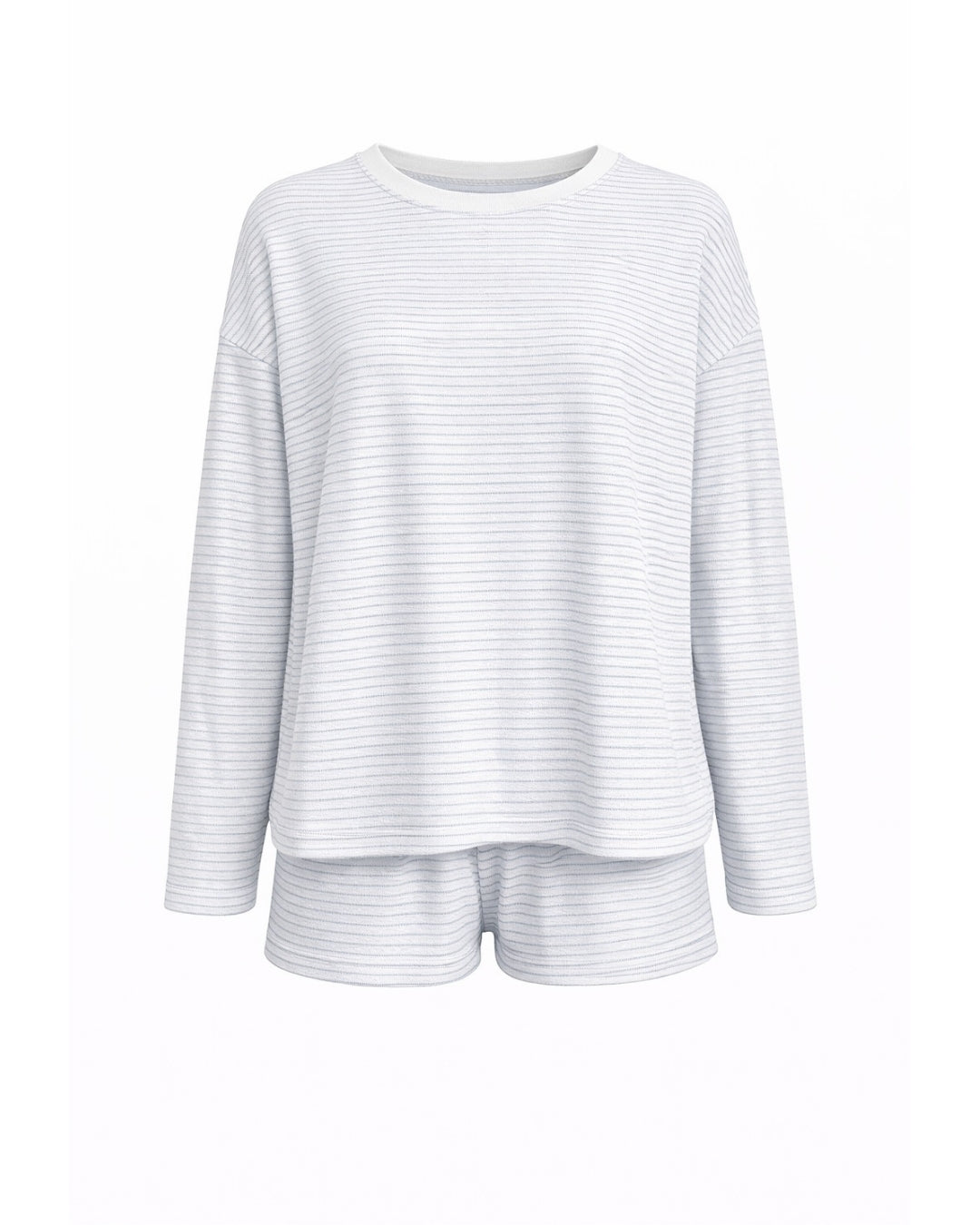 Joni – Cotton Lounge Short Set 2PC In Blue Stripe