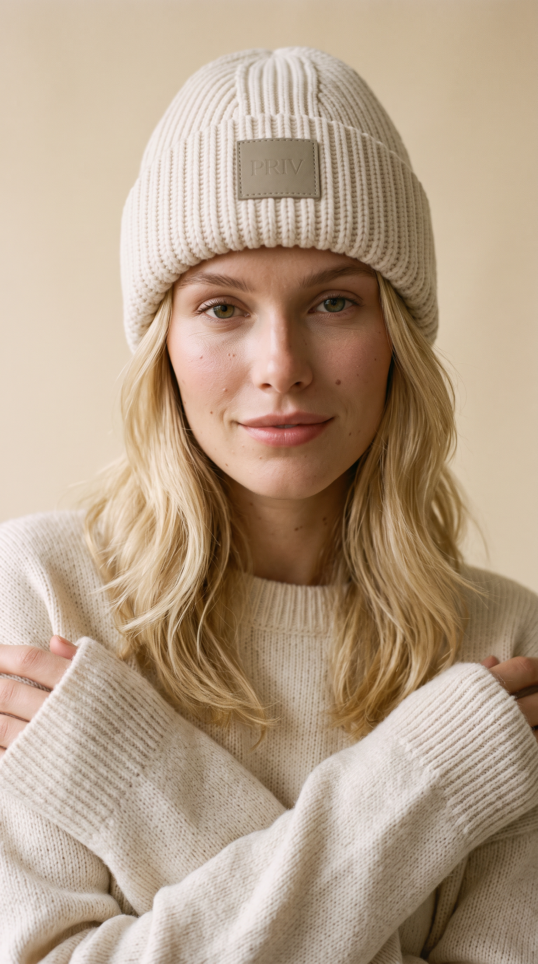 PRIV Moniker Toque Cream studio campaign