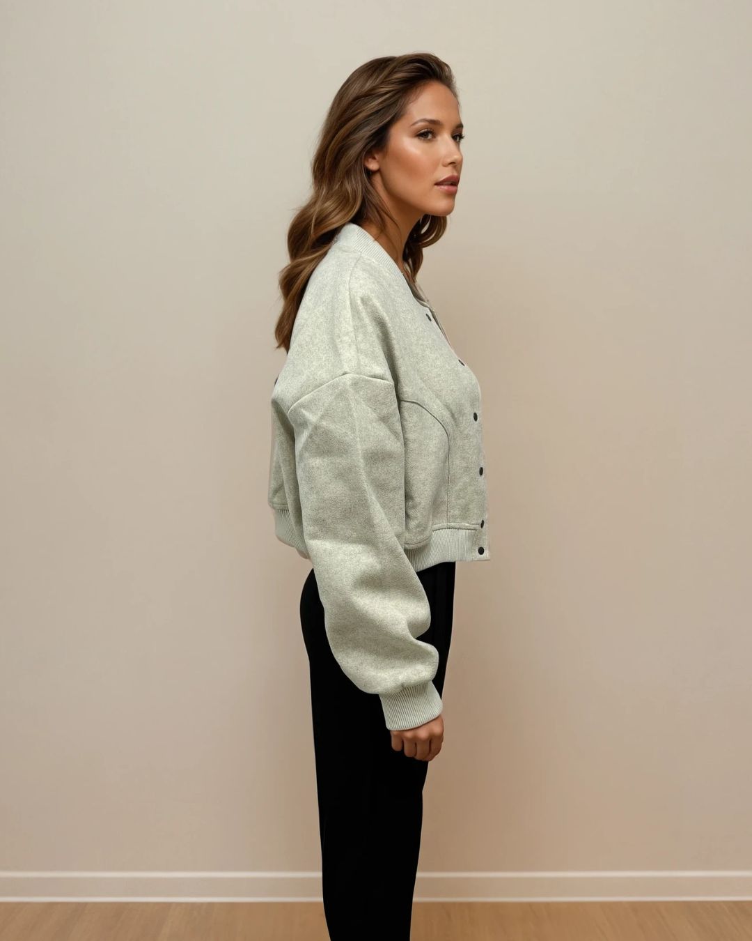 Tessa Bomber Soft Grey
