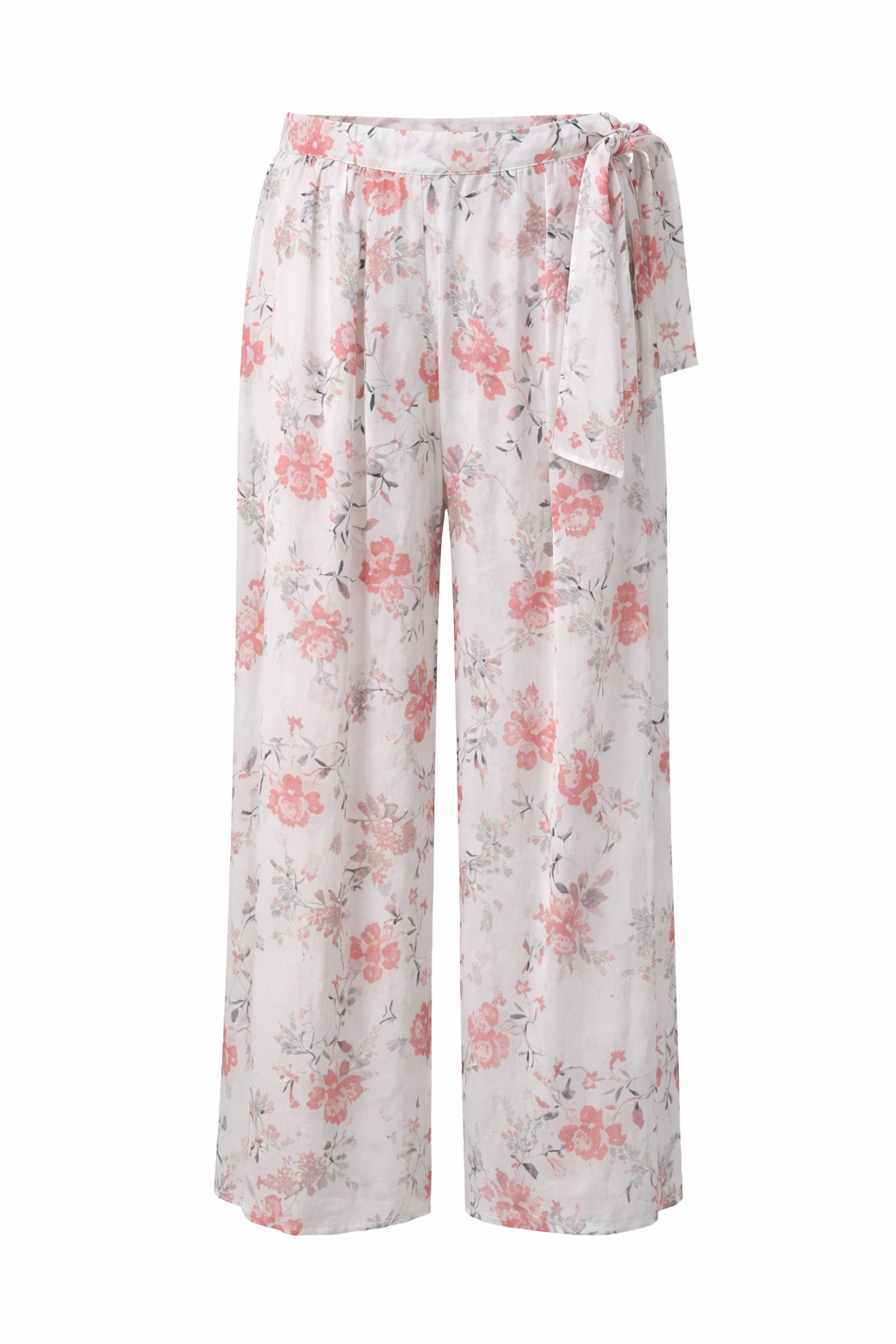 Camryn Sheer Lined Gaucho in Ivory Floral Print