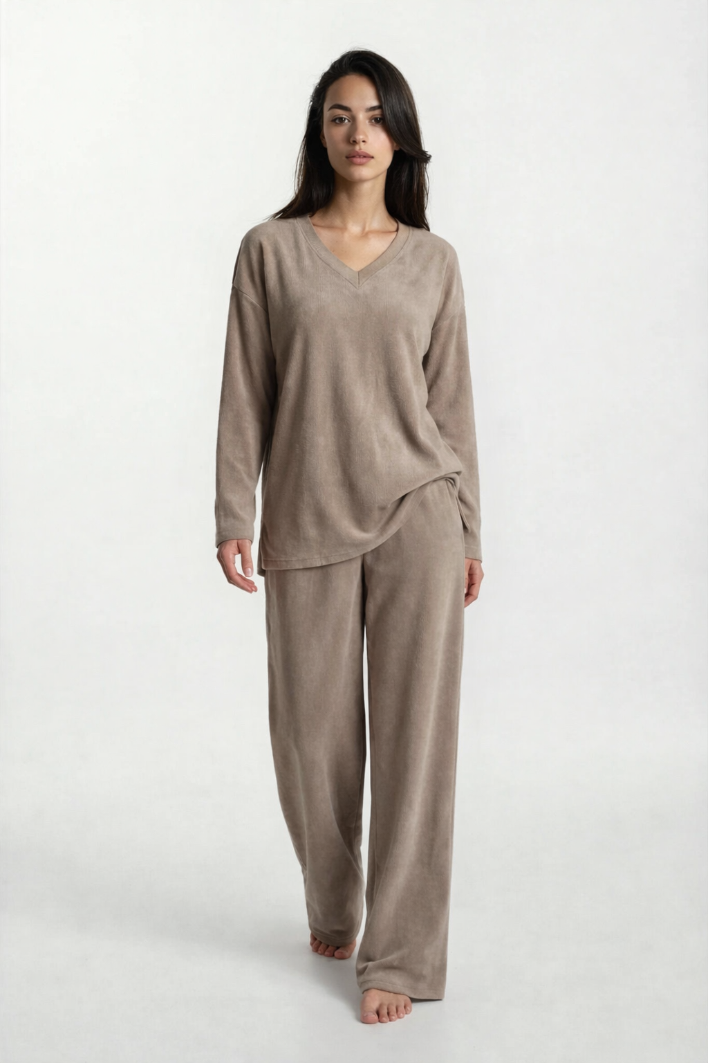 Relaxed fit french terry matching set