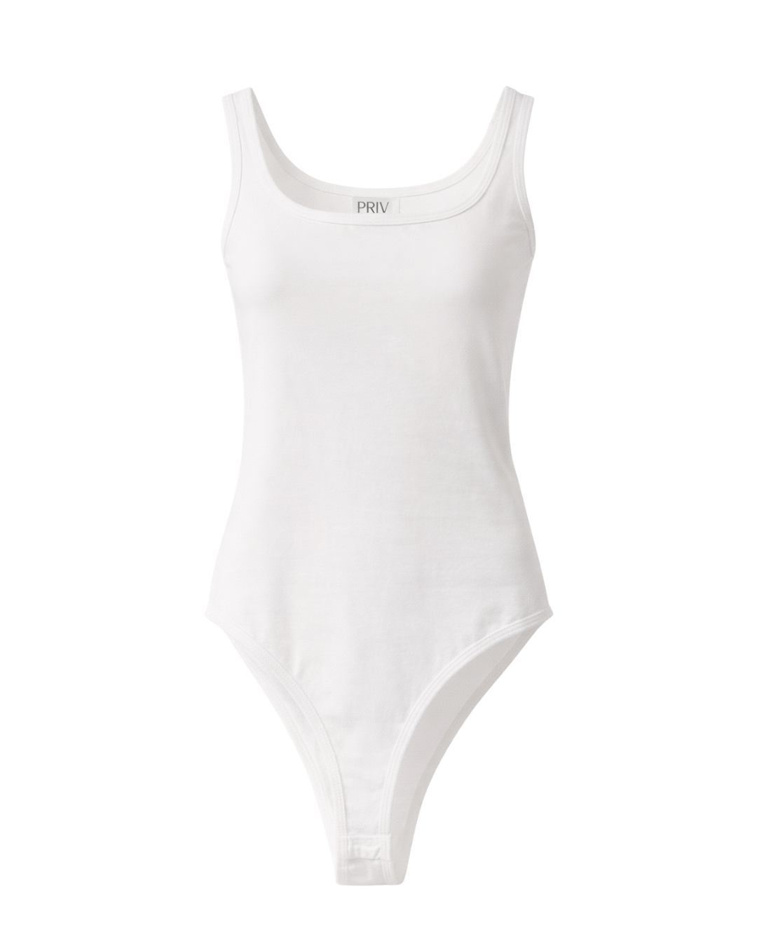 Hannah Square Neck Body Suit in White