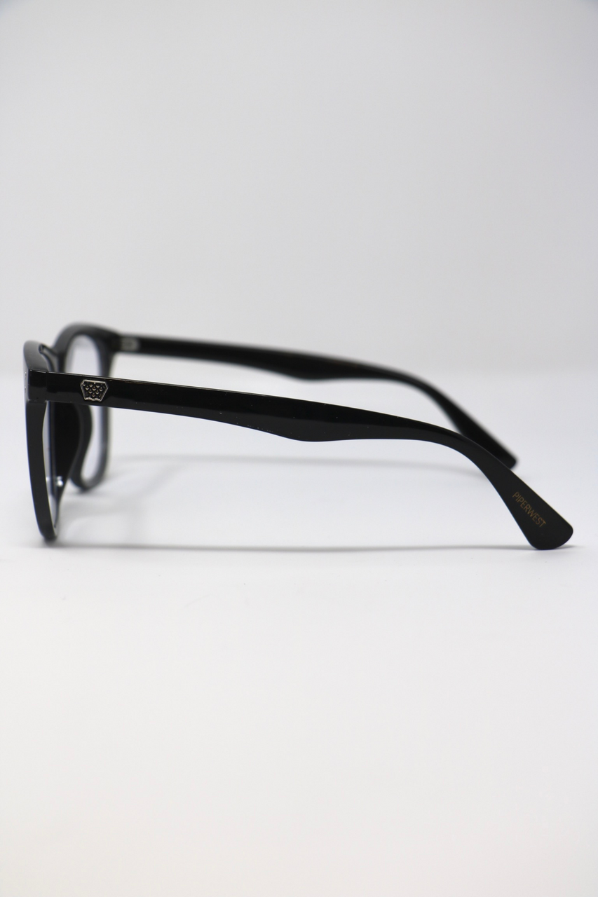 Papyrus Persol Tintless Blue Light Glasses in Black Frame