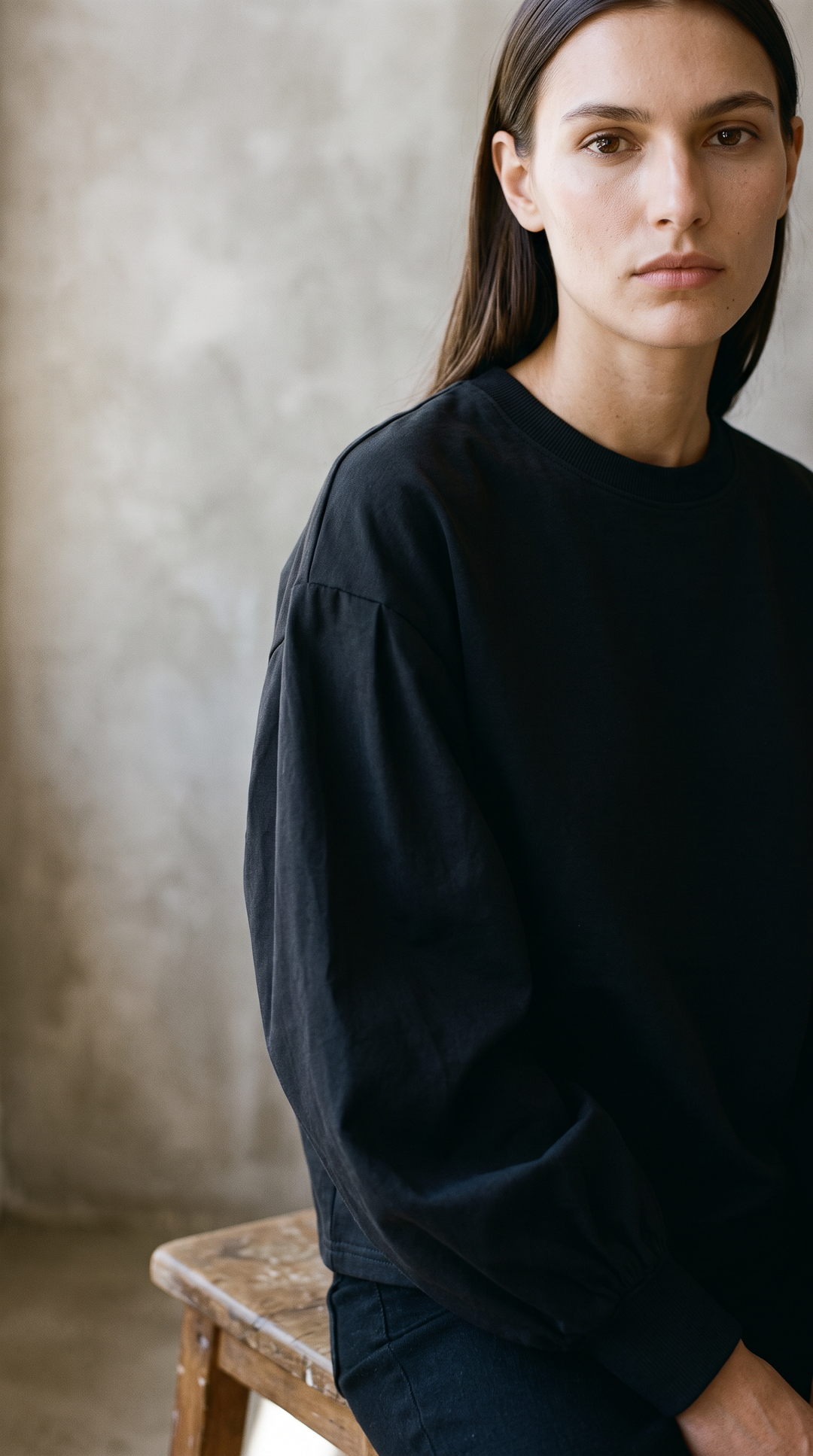 Lacelle blouse black – lifestyle shot – PRIV the Brand