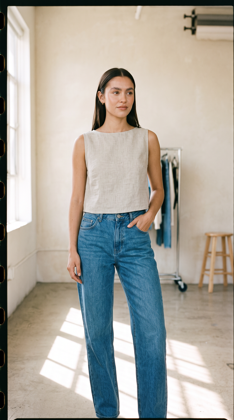 Nina Linen Tank Oat-Isabeyphotography-2