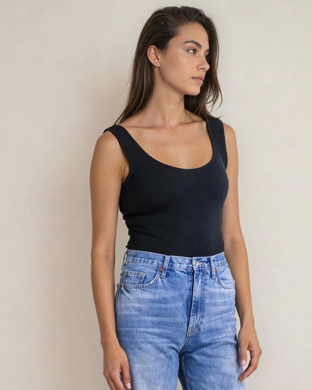 Emelia Knit Bodysuit in Black