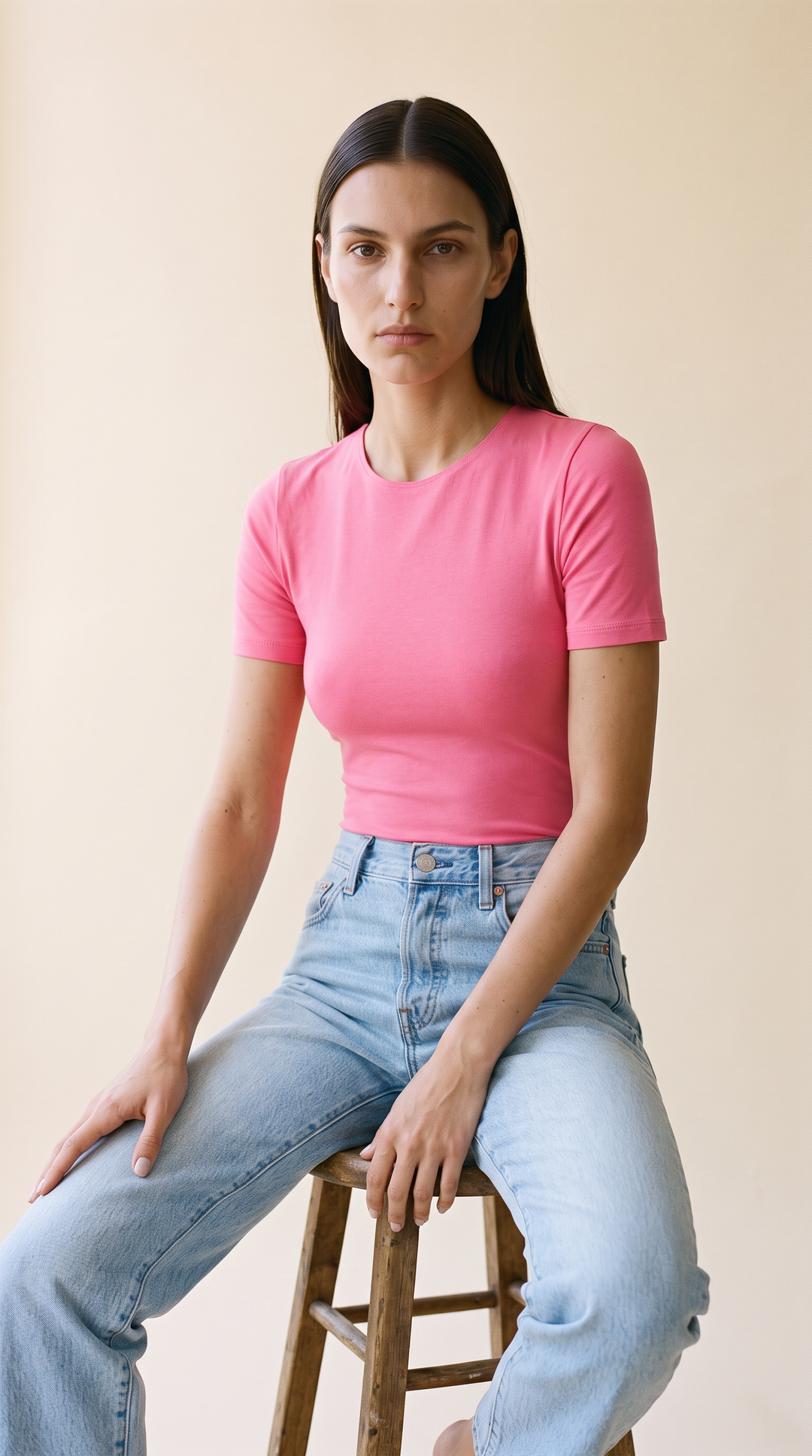 Pavani Tee Bodysuit in Pink