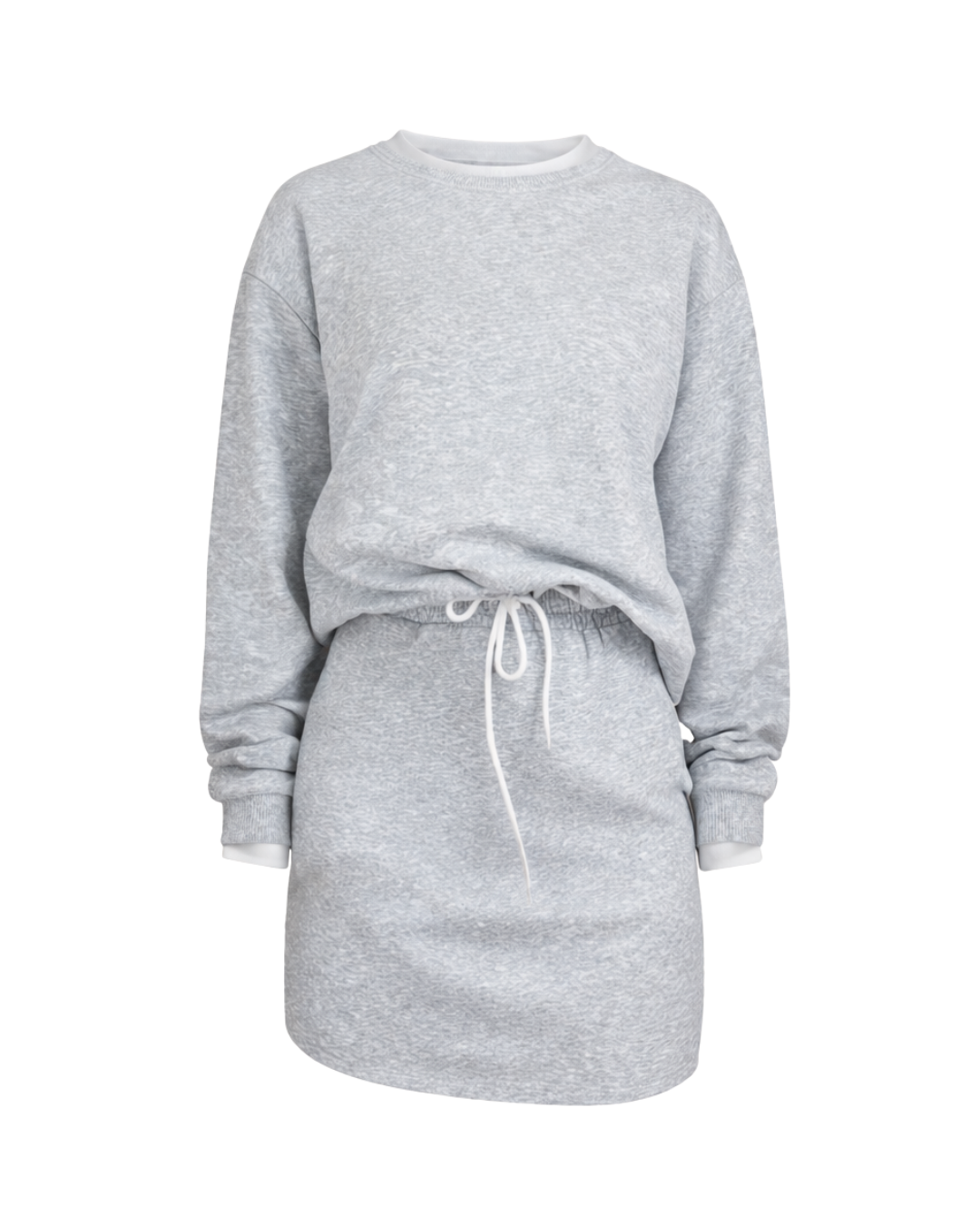 Emery - Lightweight Soft Fleece Lounge Skirt Set 2PC In Grey