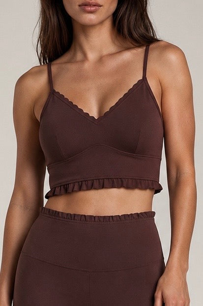 FORM Billie – Supportive Performance Bralette Sports Bra In Espresso