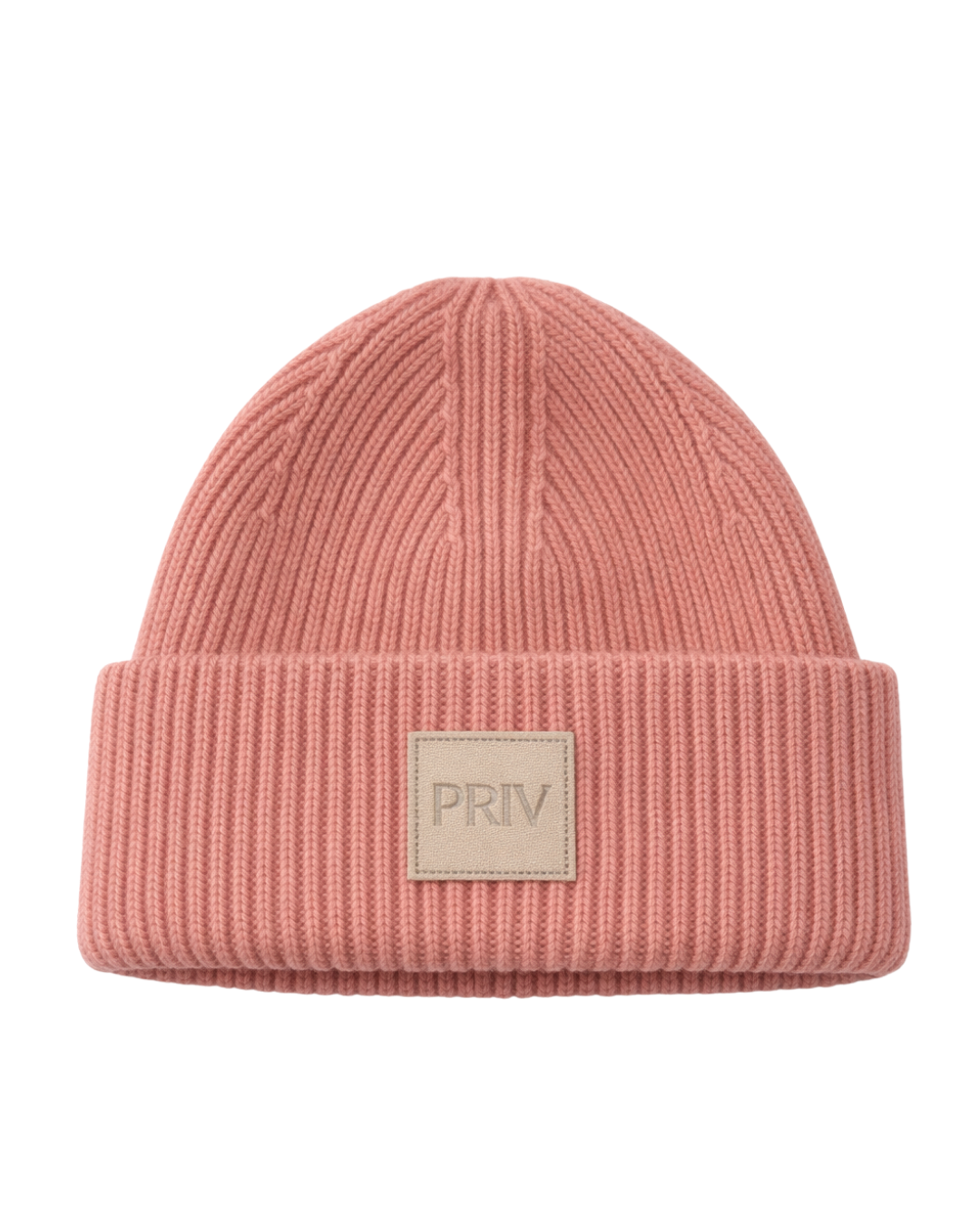 PRIV Moniker Toque – Embroidered Knit Beanie Blush