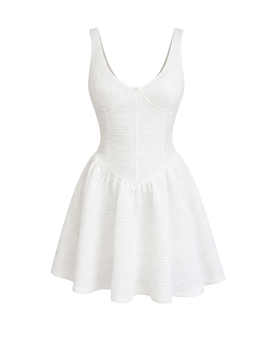 Elliot Crepe Ballerina Dress Ivory