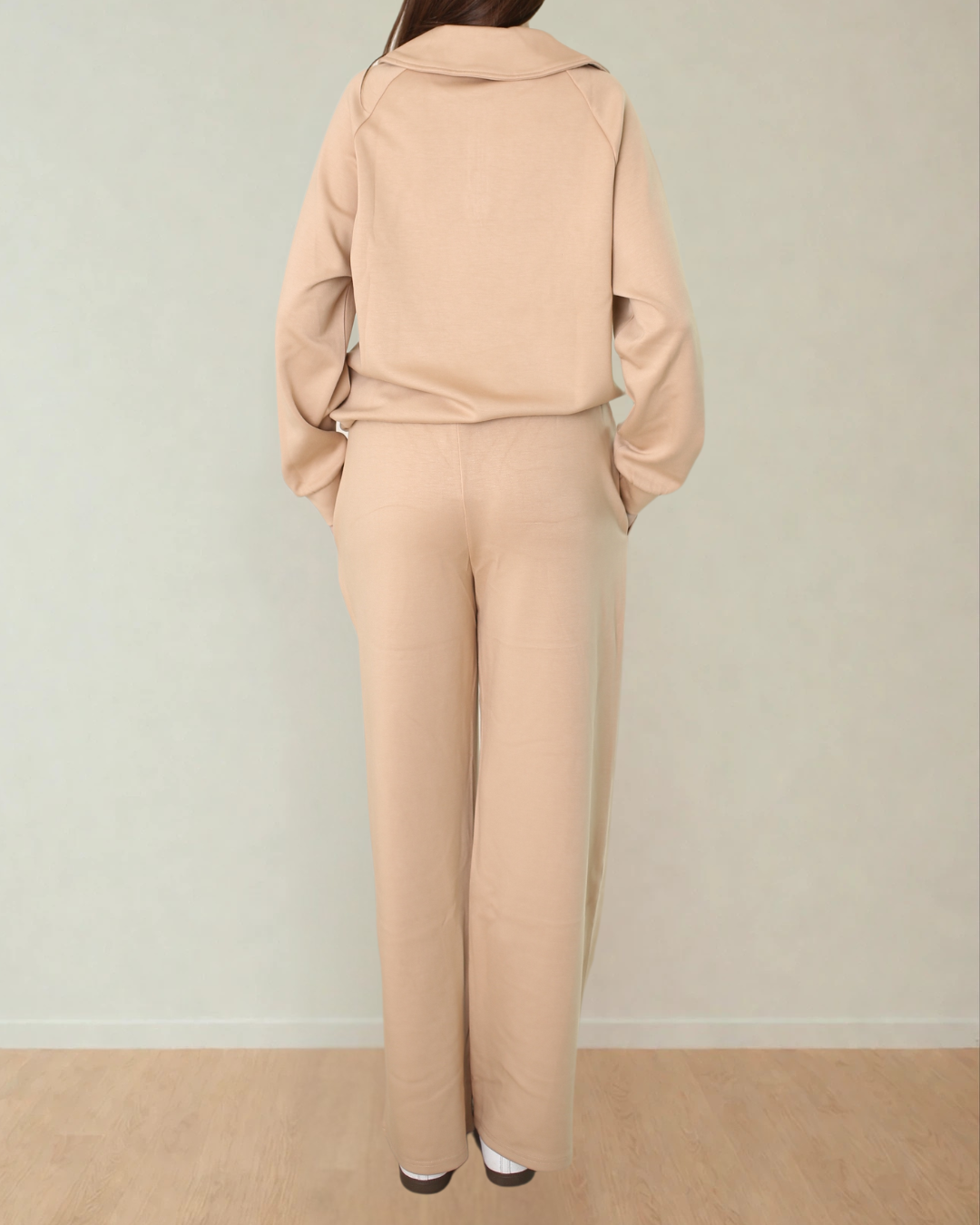 Maeve 3/4 Zip Top Mocha Mousse