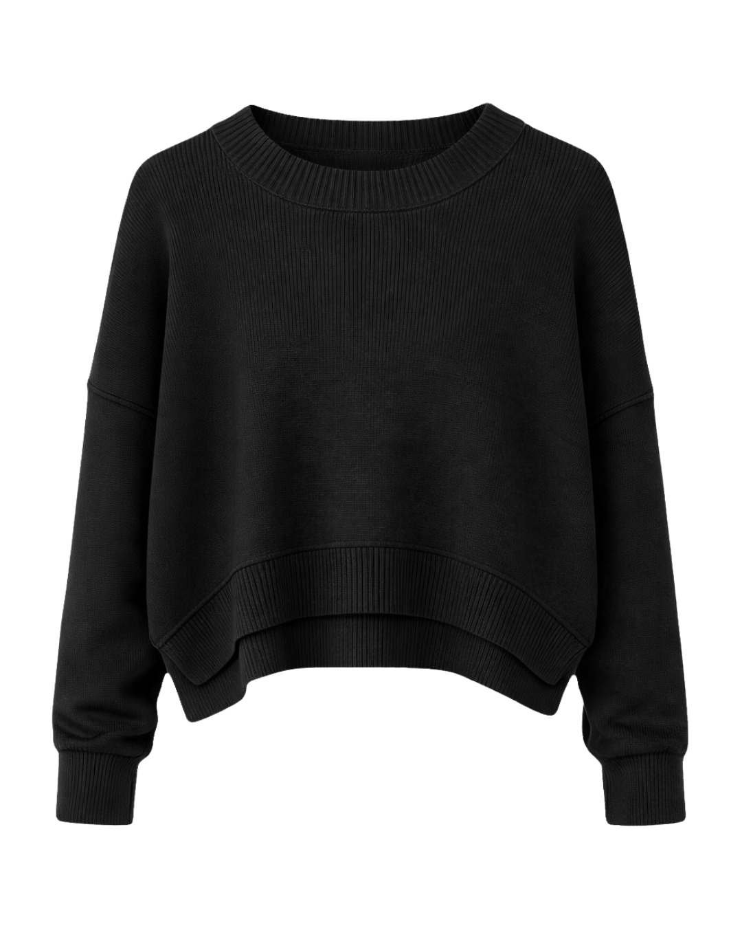 Celeste Silky Knit Sweater in Black