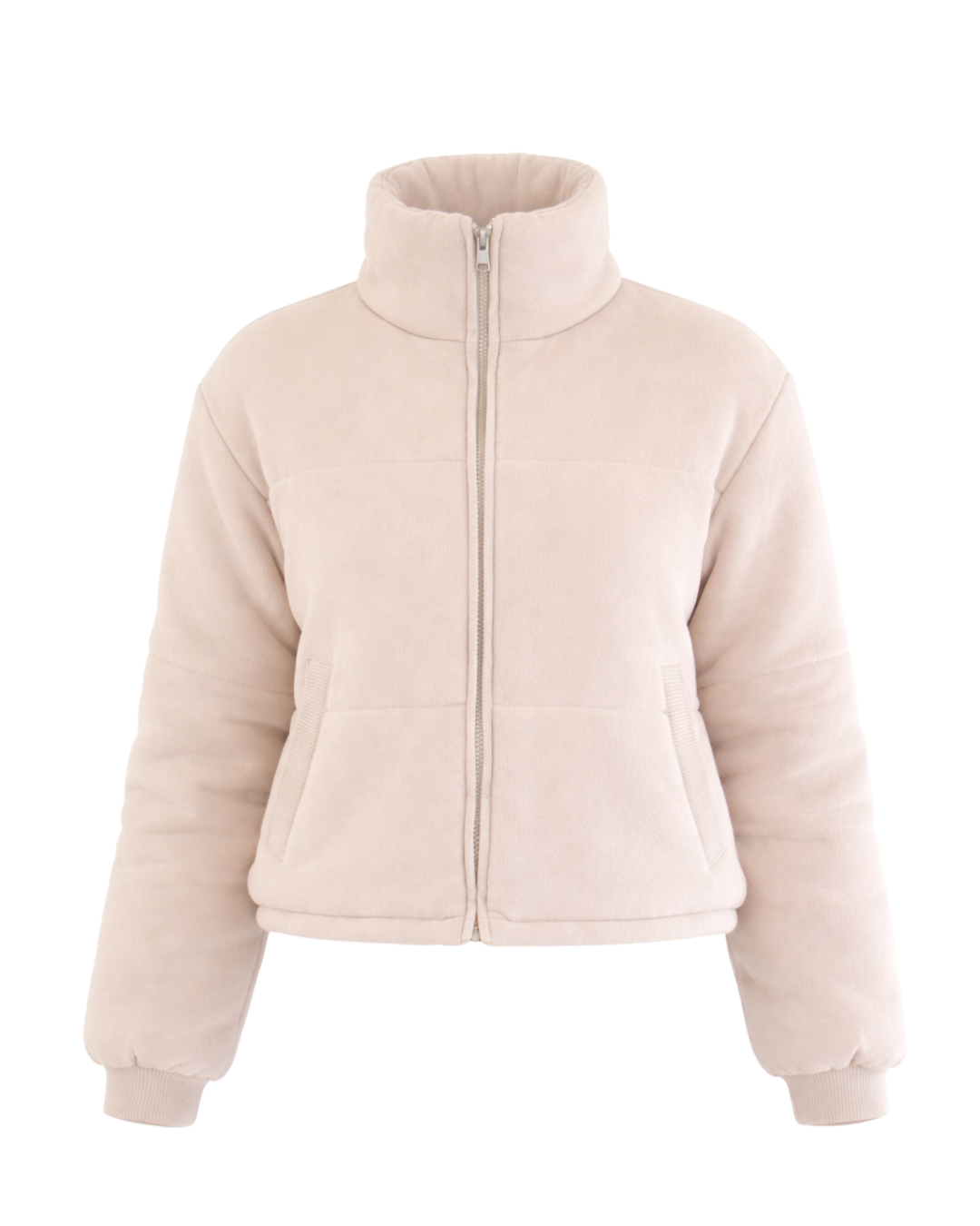 Celine Knit Puffer Jacket in Oat