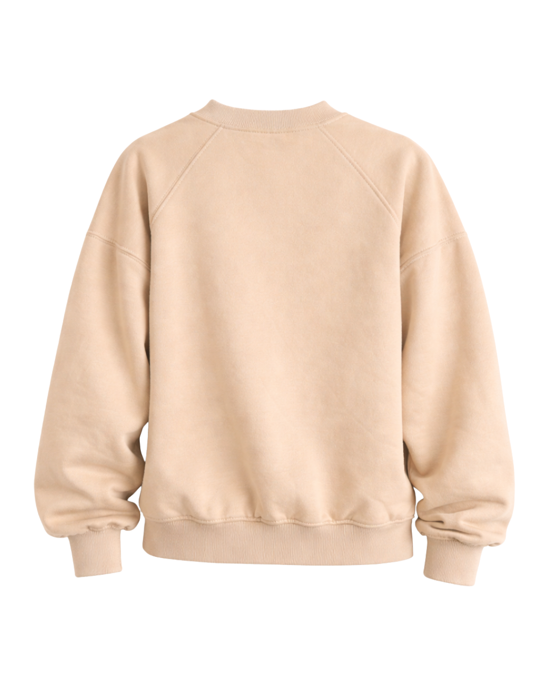 Cece - Fleece Crew Neck Spring Sweatshirt In Camel