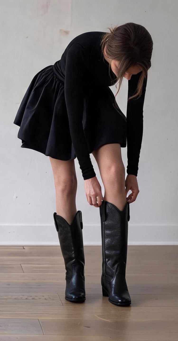 Solene party cocktail skirt in black – holiday skirt by PRIV the Brand