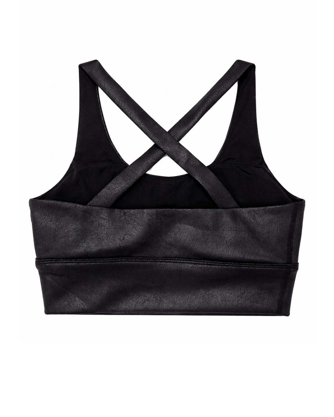 Faux Leather Sports Bra