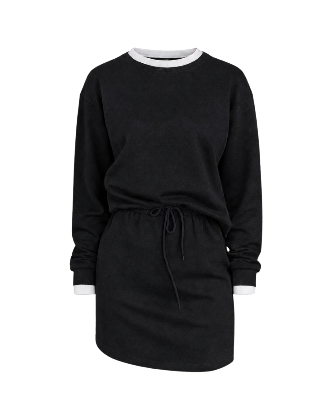 Emery - Lightweight Soft Fleece Lounge Skirt Set 2PC In Black