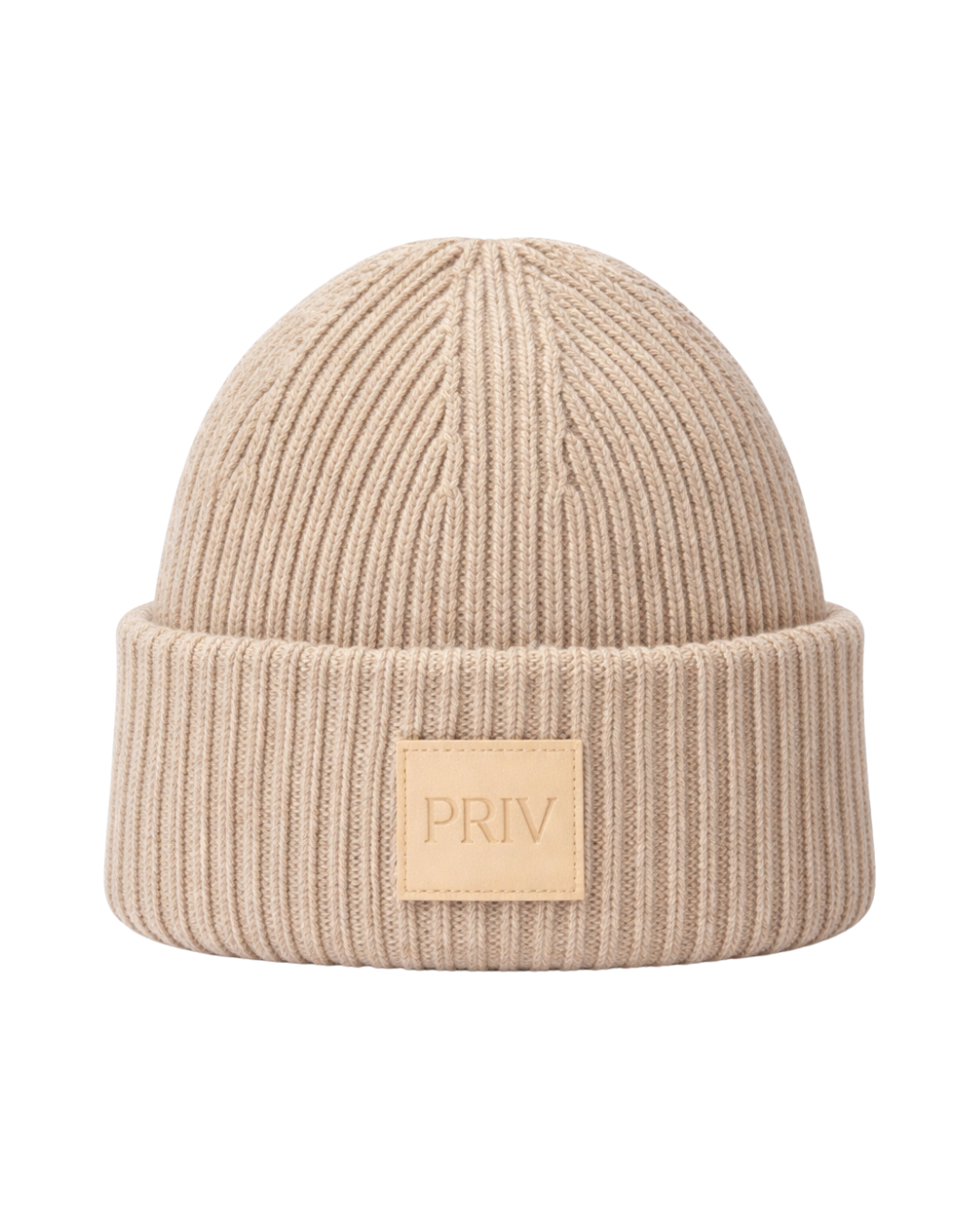 PRIV Moniker Toque – Embroidered Knit Beanie Oat