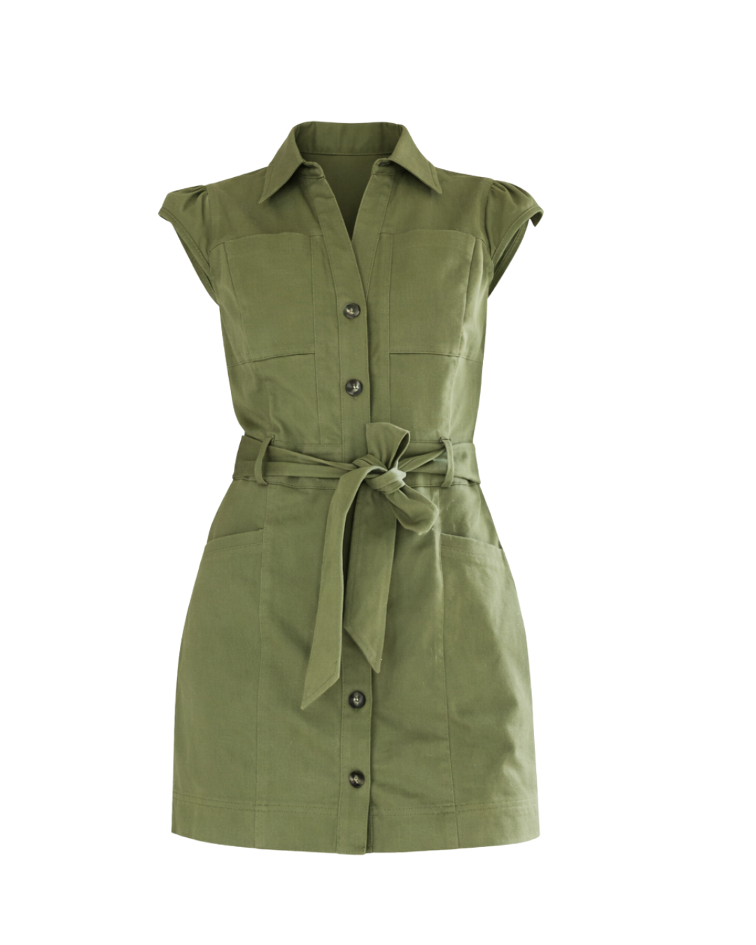 Charlee Soft Denim Dress Olive