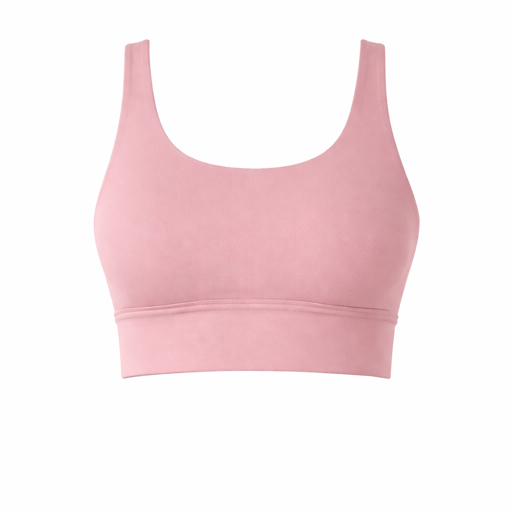 Royal Ribbed Sports Bra in Rosè